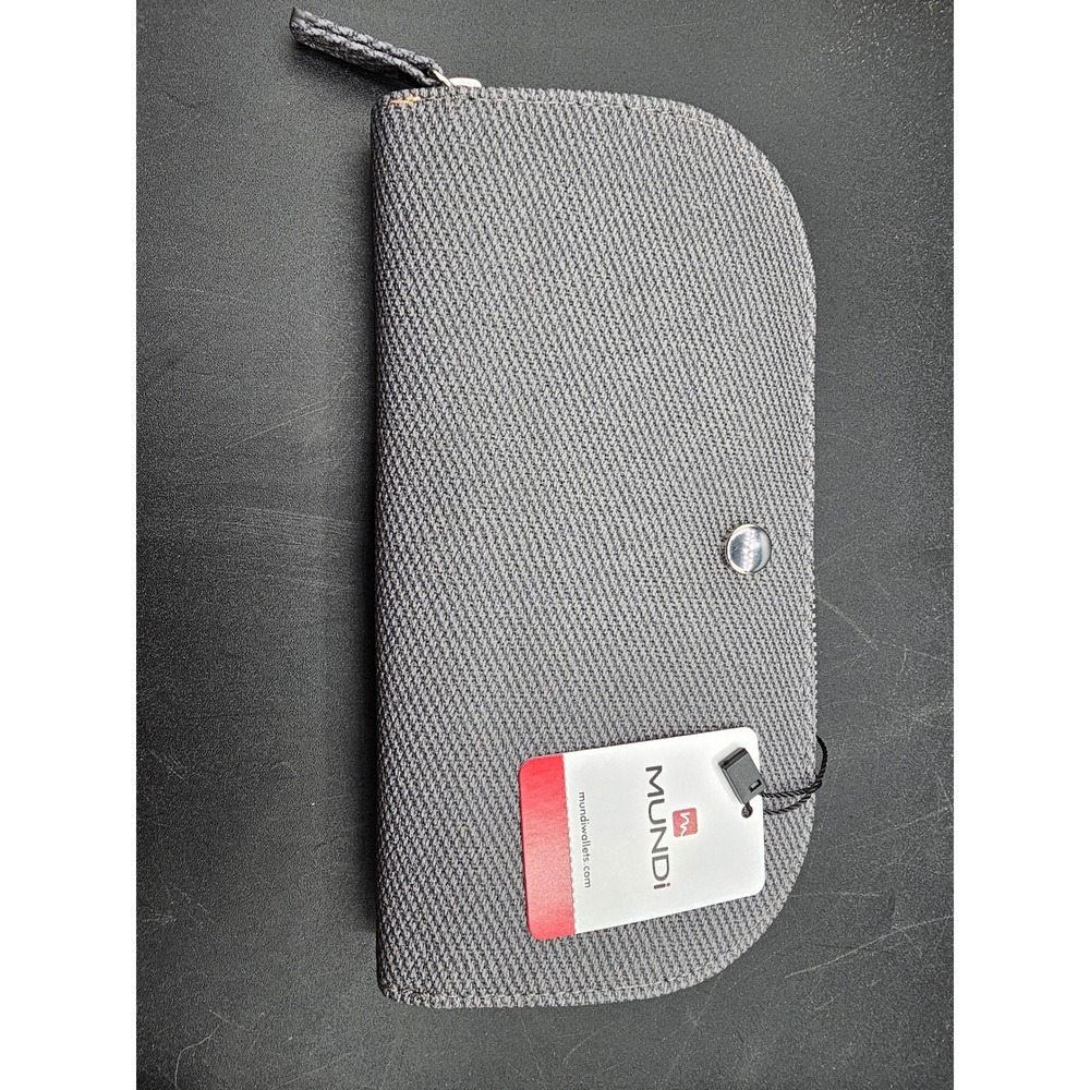 Mundi Chrissy Grey Textured Zip Around Wallet NWT S97019-460